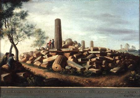 Ancient Temple at Agrigentum à Luigi Mayer
