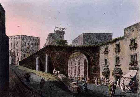 Entrance to the Market, in Jerusalem, from 'Views in the Ottoman Dominions' à Luigi Mayer