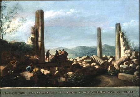 Temple of Castor and Pollux à Luigi Mayer