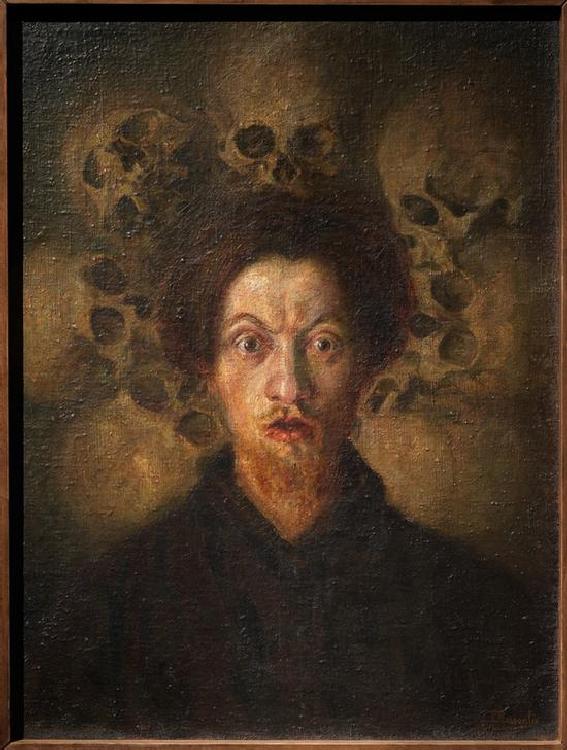 Selfportrait with skulls à Luigi Russolo