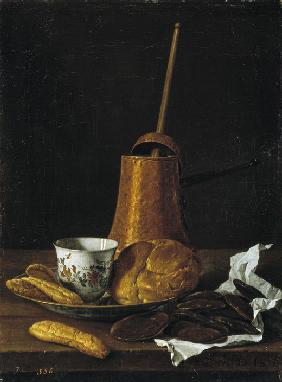 Still life with chocolate and pastries