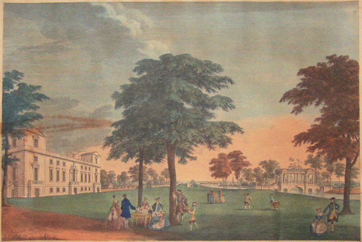 View of the Wilton House, the country seat of the Earls of Pembroke near Salisbury in Wiltshire à Luke Sullivan