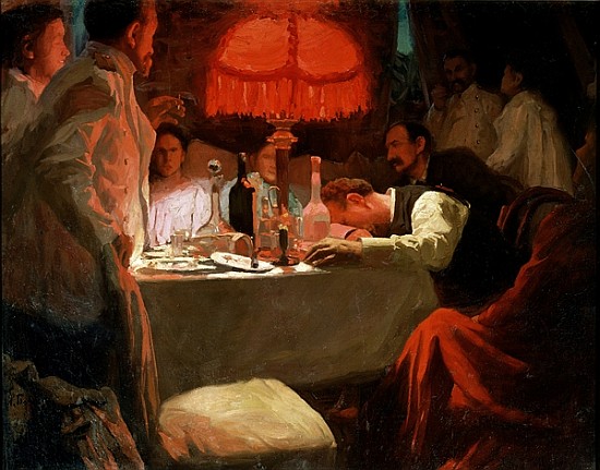 Under the Red Light, c.1910 à Lukjan Vasilievich Popov