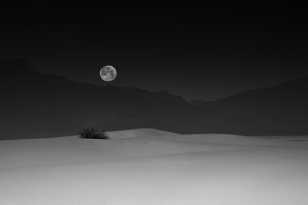 Full Moon over White Sands à Lydia Jacobs