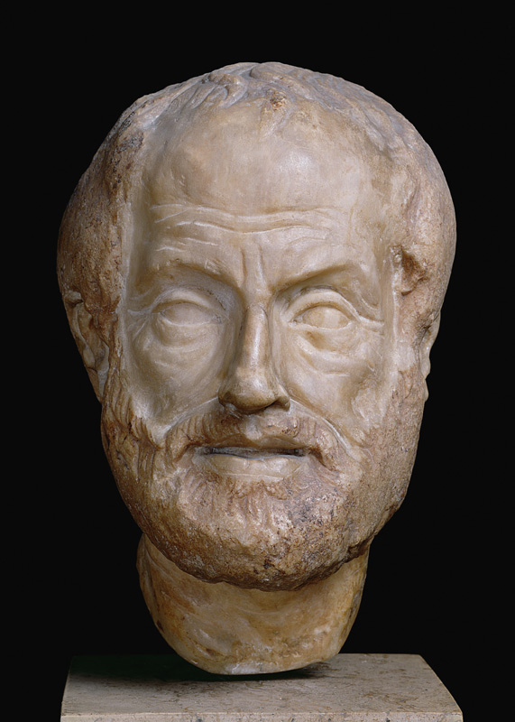 Aristotle (384-322 BC) Roman copy of a Greek original à Lysippos