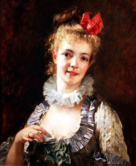 Girl with Love Letter, or the Valentine à Madeleine Lemaire
