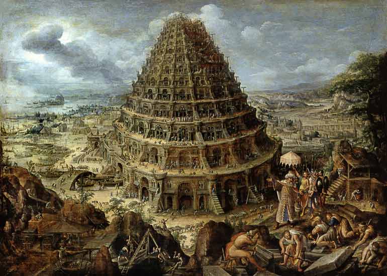 La construction de tour à des Babel à Maerten van Valckenborch