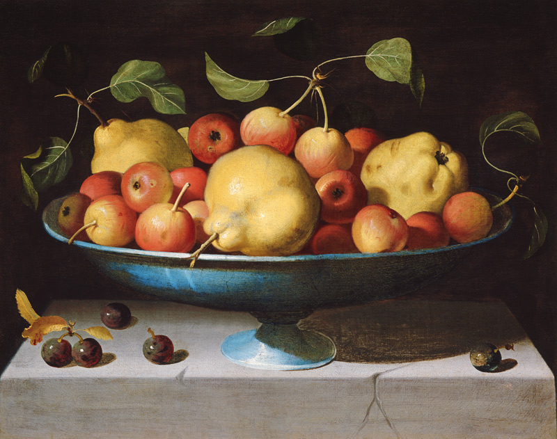 coupe de fruit avec des pommes et des poires à Maestro della Fruttiera
