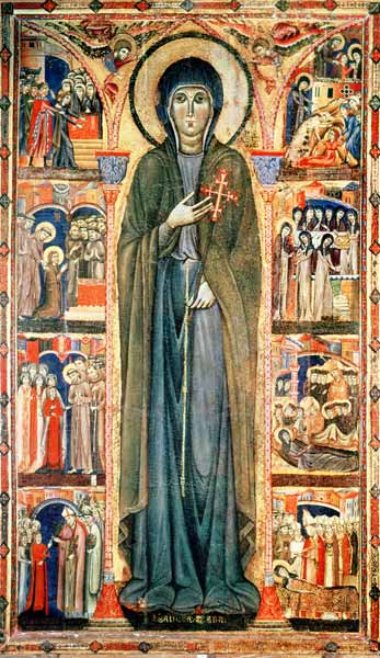 St. Clare with Scenes from her Life à Maestro di Santa Chiara (1315-30)