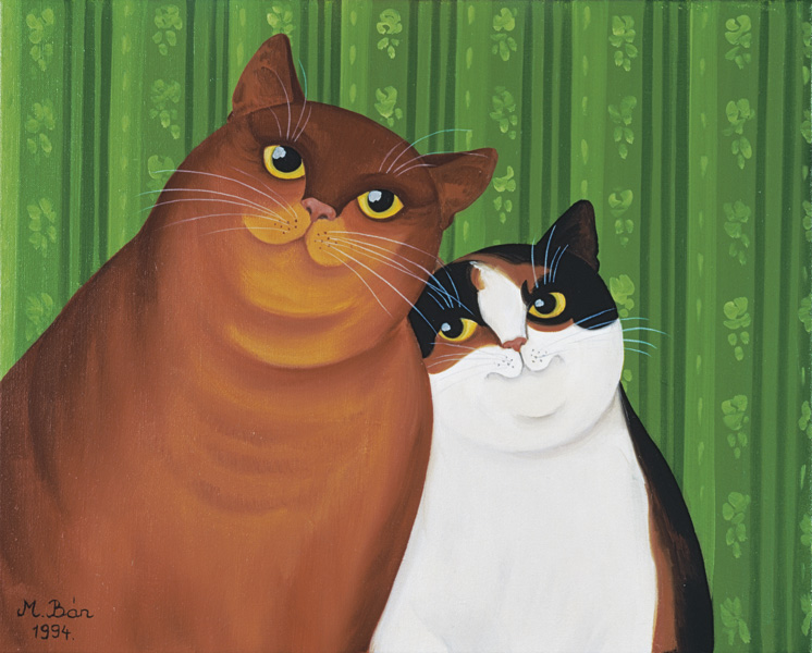 Moggies, 1994 (oil on canvas)  à Magdolna  Ban