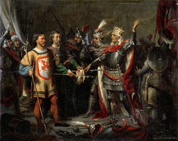 Wladyslaw II Jagiello (c.1351-1434) Before the Battle of Tannenberg, 15th July 1410 à Maksymiljan Antoni Piotrowski