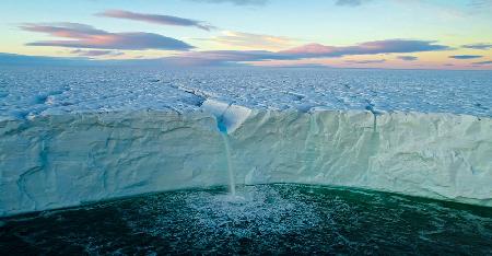 The ice waterfall