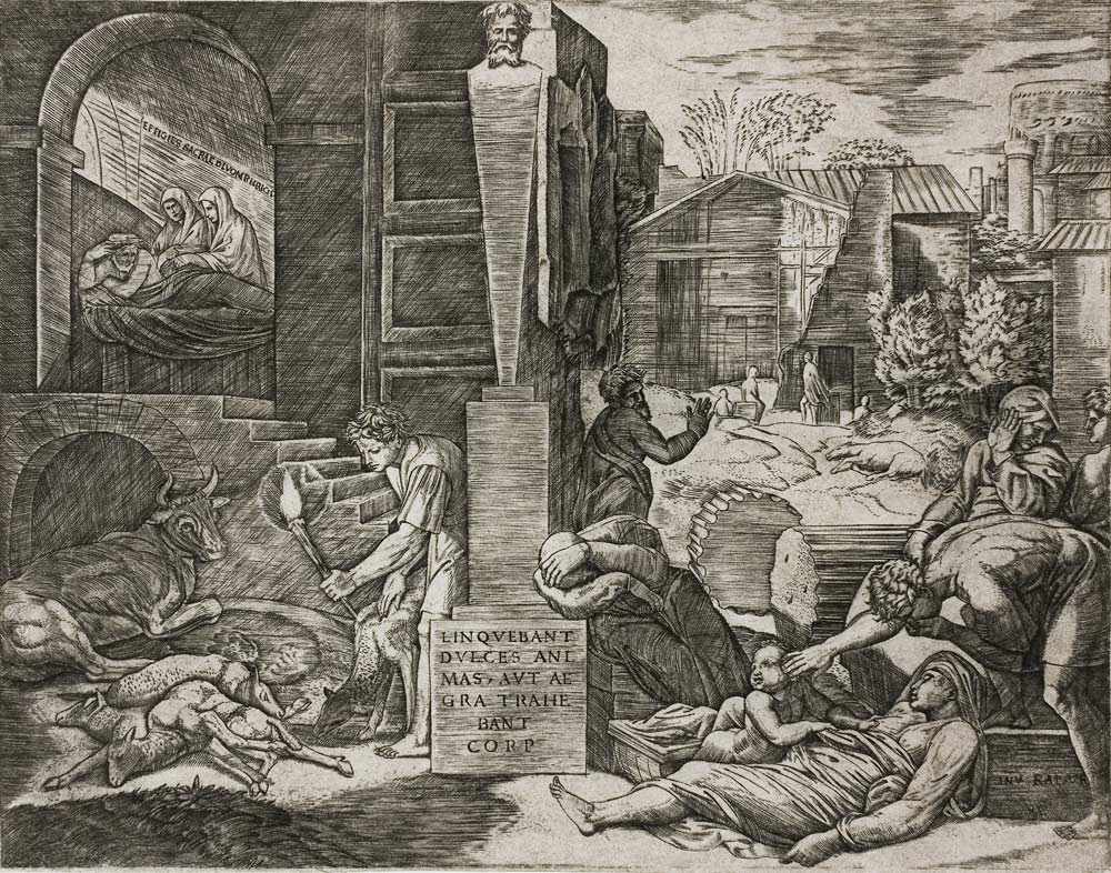 The Morbetto, or The Plague of Phrygia à Marcantonio Raimondi