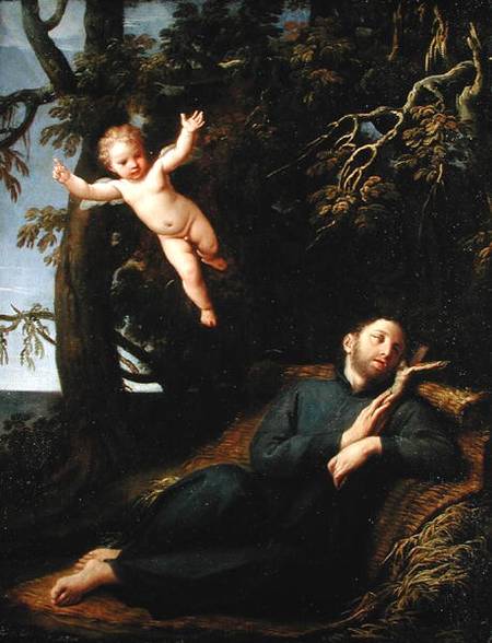 St. Francis de Sales (1567-1622) in the Desert à Marco Antonio Franceschini