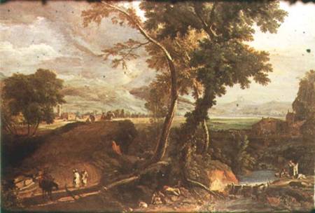 Landscape with a Torrent and Monks à Marco Ricci