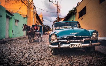 Sunset streets of Trinidad