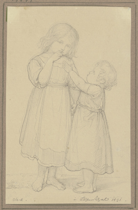 Two small girls à Marie Ellenrieder