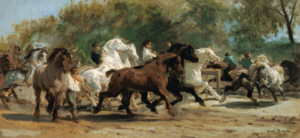 Study for the Horsemarket à Maria-Rosa Bonheur