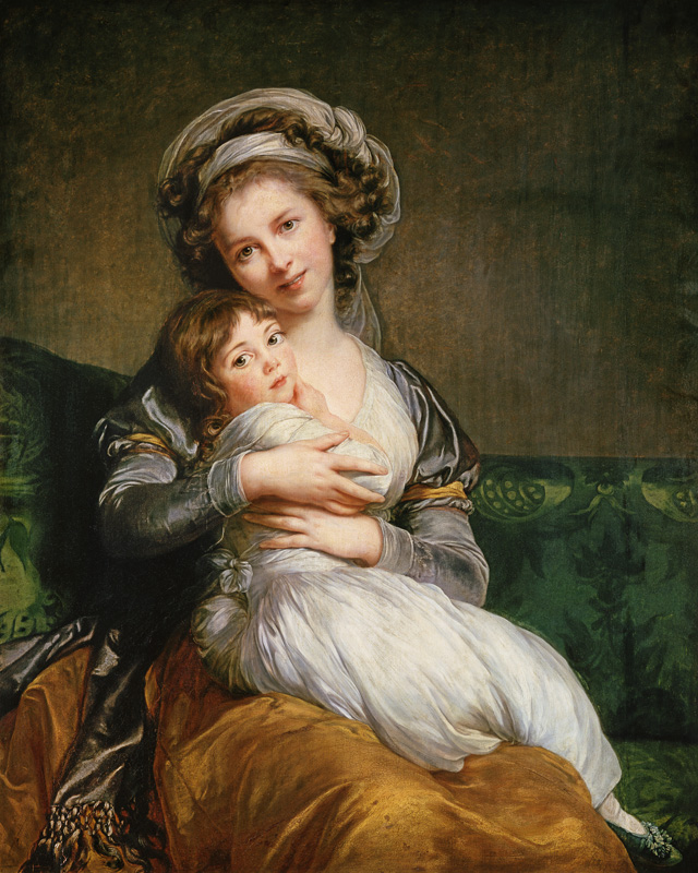 portrait de l'artiste avec leur fille à Marie Elisabeth-Louise Vigée-Lebrun