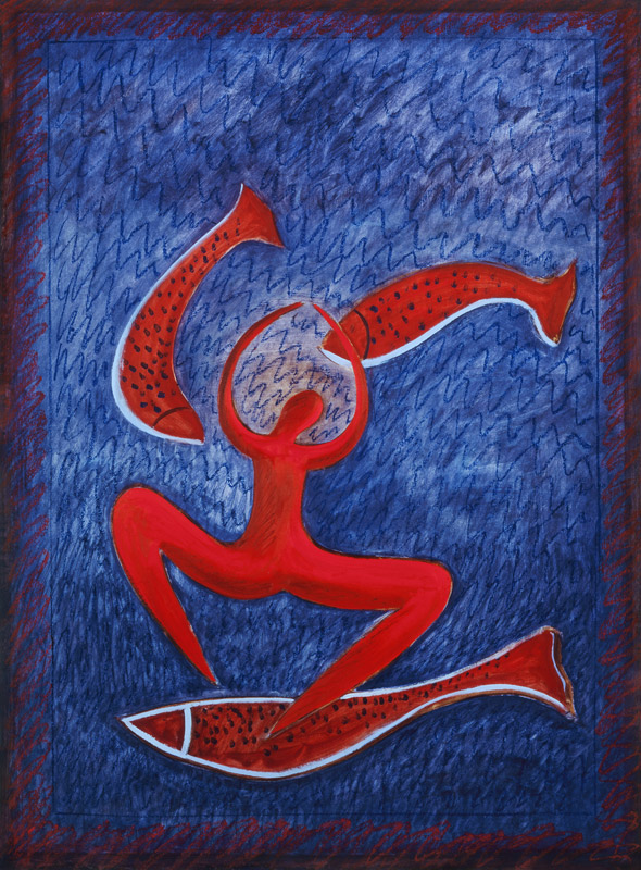 Charmeuese de Requins, 1991 (oil on paper)  à Marie  Hugo