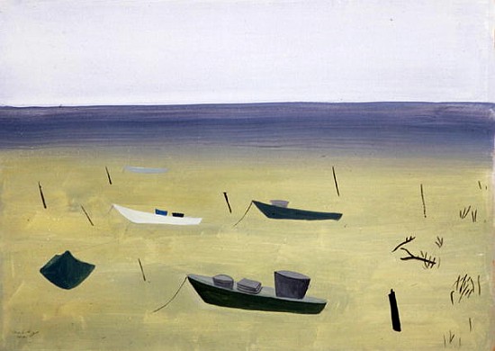 Barques du Vaccares, 1987 (gouache on paper)  à Marie  Hugo