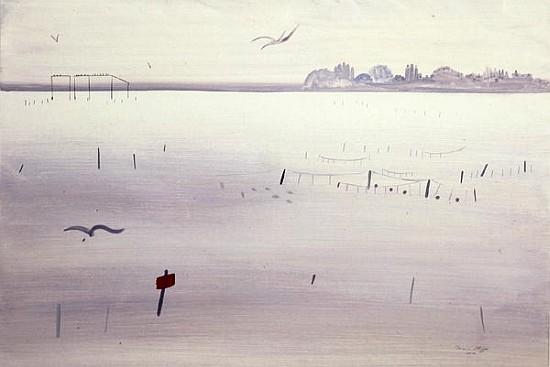 L''Etang sous la Pluie, 1987 (gouache on paper)  à Marie  Hugo