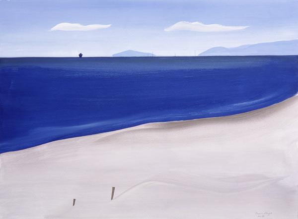 La Plage de Carnon, 1987 (gouache on paper) 