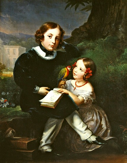 Portrait of the children of Pierre-Jean David d''Angers à Marie Eleonore Godefroid