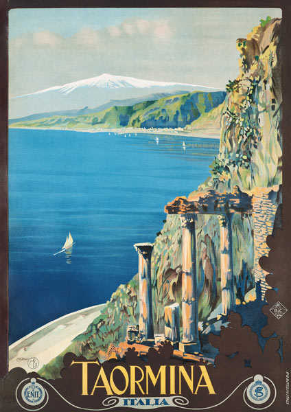 Poster advertising Taormina à Mario Borgoni