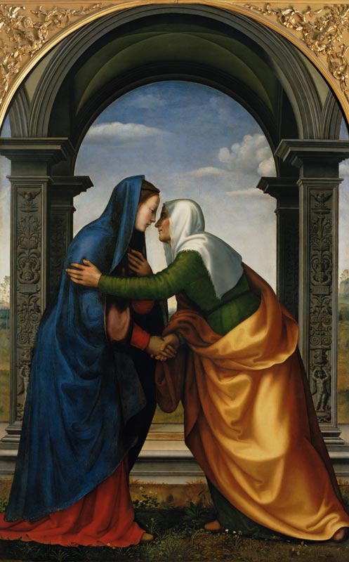 The Visitation of St. Elizabeth to the Virgin Mary à Mariotto di Bigio Albertinelli