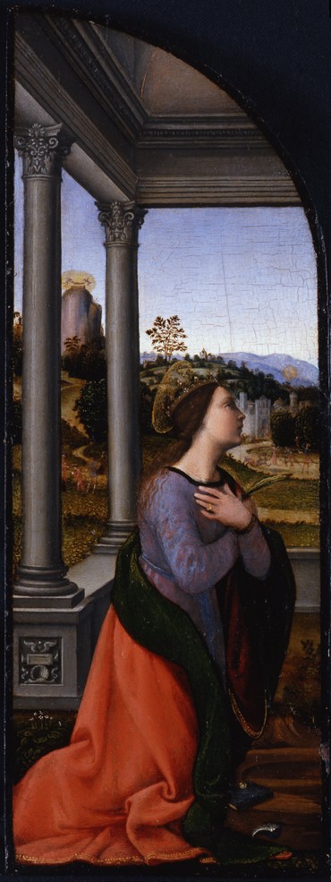 Triptych, left-hand panel: Saint Catherine of Alexandria à Mariotto di Bigio Albertinelli