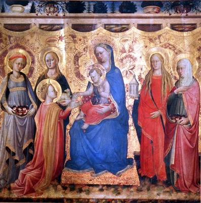 The Mystic Marriage of St. Catherine (tempera on panel) à Mariotto  di Cristofano