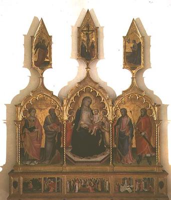 Madonna and Child with Saints (tempera on panel) à Mariotto  di Nardo