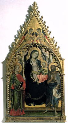 Madonna and Child with St. Philip and St. John the Baptist (tempera on panel) à Mariotto  di Nardo