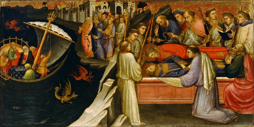 Predella Panel Representing Scenes from the Legend of Saint Stephen à Mariotto di Nardo
