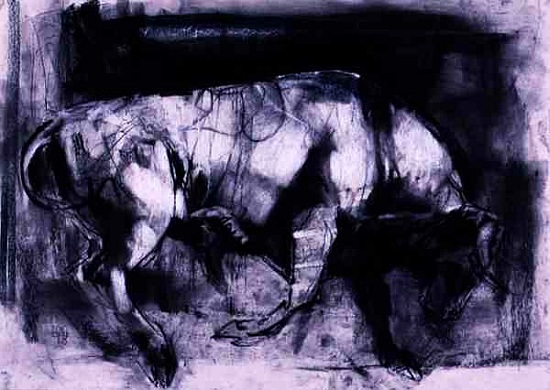 The White Bull (study) à Mark  Adlington
