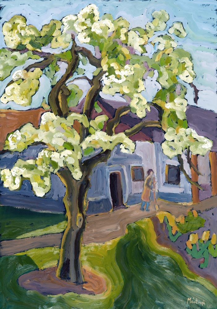 Blooming Pear Tree, 2008 (oil on board)  à Marta  Martonfi-Benke