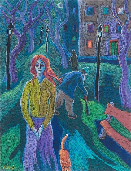 Evening Walk, 2005 (pastel on paper)  à Marta  Martonfi-Benke