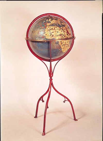 Terrestrial Globe, showing the Indian Ocean, made in Nuremberg, 1492 (see also 158163 and 158166) à Martin Behaim