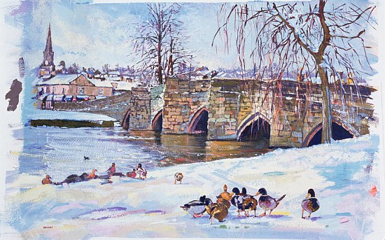 Bakewell Bridge, 1998 (gouache)  à Martin  Decent