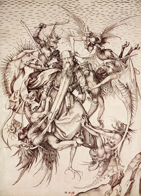 The Temptation of St. Anthony (engraving) à Martin Schongauer
