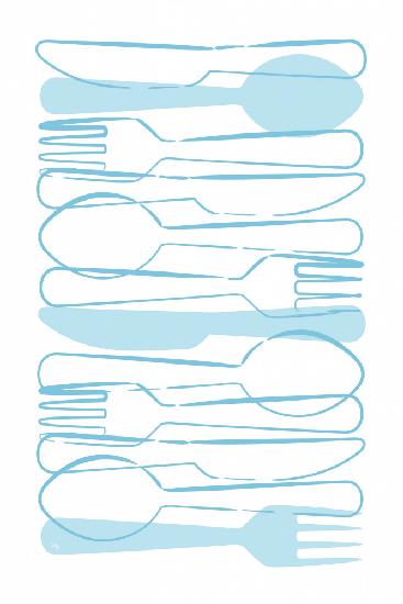 Blue Cutlery