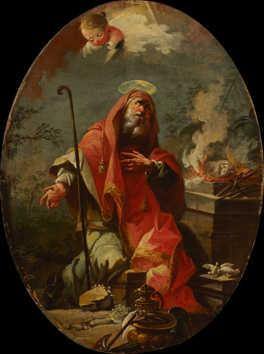 Joachims Sacrifice, reverse: Saint Joseph with the Christ Child à Martino Altomonte