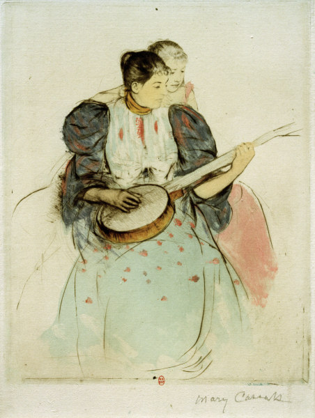 Cassatt / Banjo Lesson / Etching à Mary Cassatt