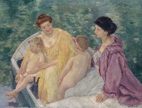 Le Bain (Two mothers and their children in a boat)