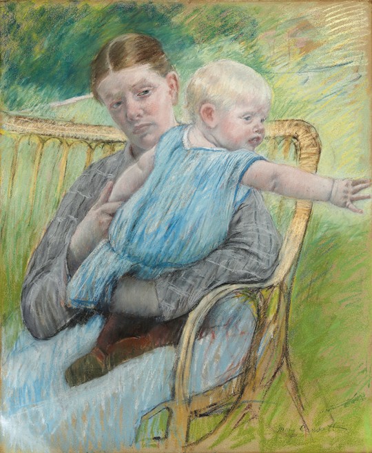 Mathilde Holding Baby à Mary Cassatt