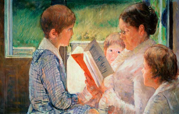 Mrs Cassatt Reading to her Grandchildren à Mary Cassatt