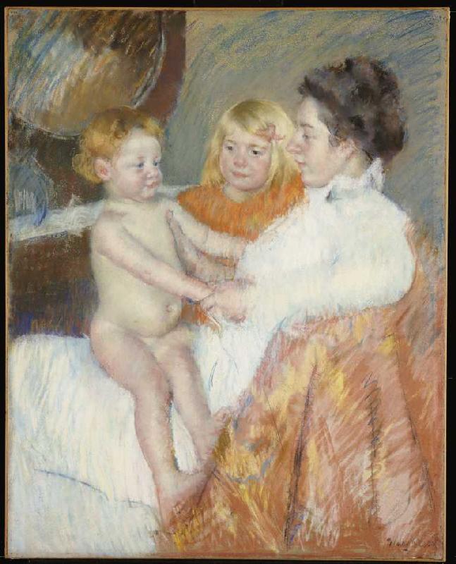 Mère avec Sara et ses petites soeurs à Mary Cassatt