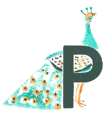 P is for peacock