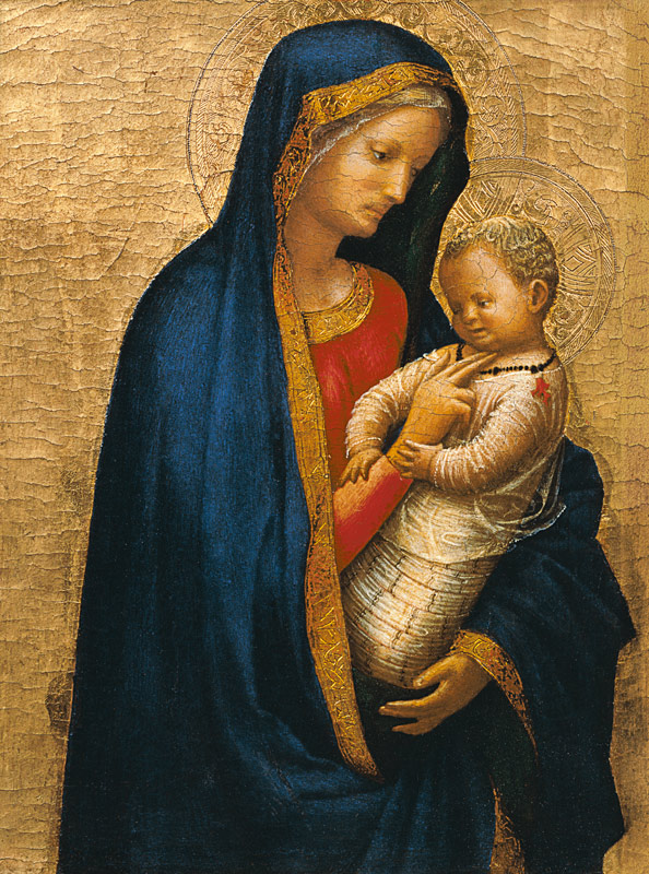 Madonna Casini (tempera & gold leaf on panel) à Masaccio